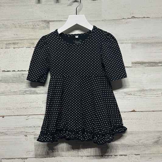 Girls Size 6 Layton & Ella Boutique Black Polka Dot Twirl Tunic - Very Good Used Condition