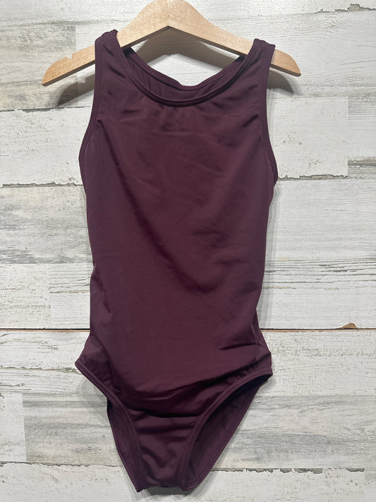 Girls Size Medium Child Weissman Burgundy Leotard - Very Good Used Condition