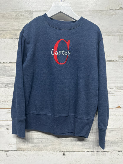 Boys Size Small (6-7) Embroidered "Carter" Sweatshirt - Good Used Condition