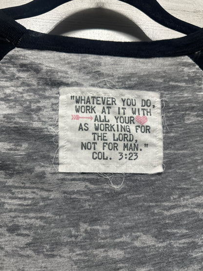 Women’s Size Small You Plie’ I Pray Raglan Tee - Good Used Condition*