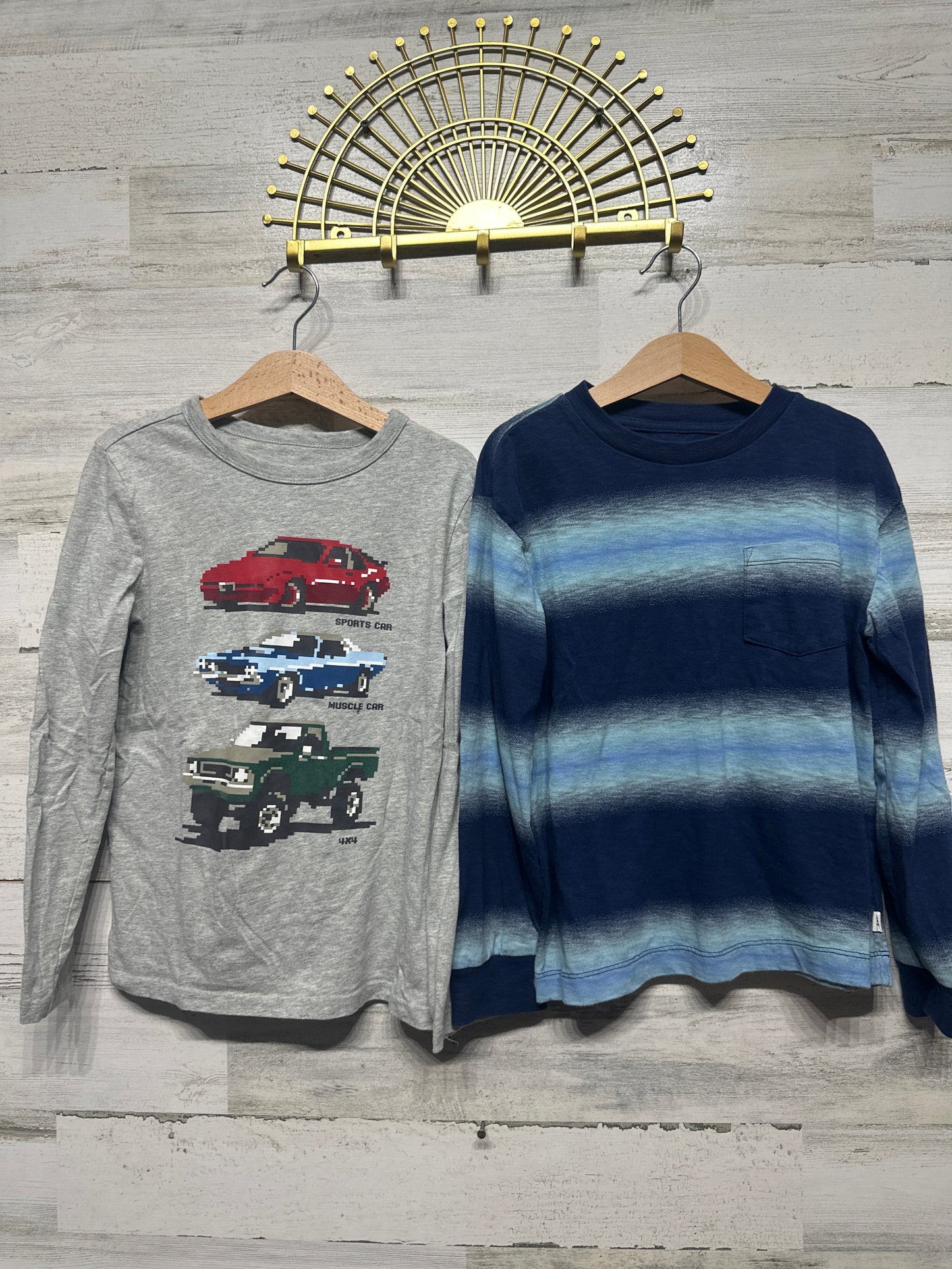 Boys Size Small (6-7) GAP Long Sleeve Shirt Lot (2 Pieces)  - Very Good Used Condition