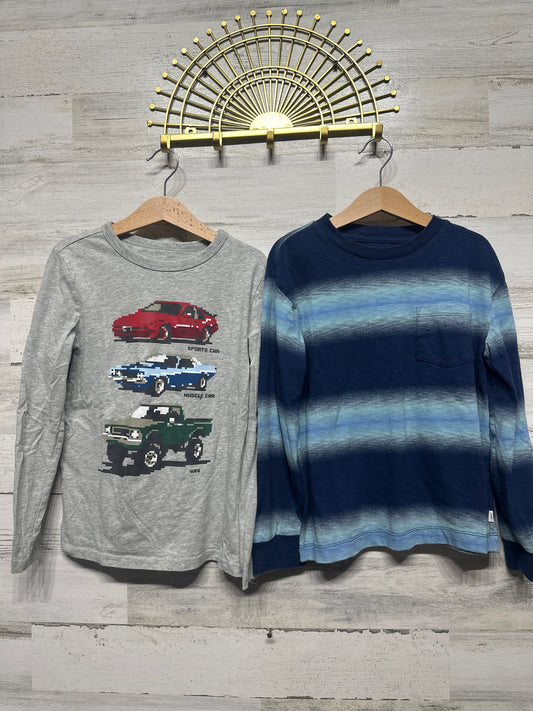 Boys Size Small (6-7) GAP Long Sleeve Shirt Lot (2 Pieces)  - Very Good Used Condition
