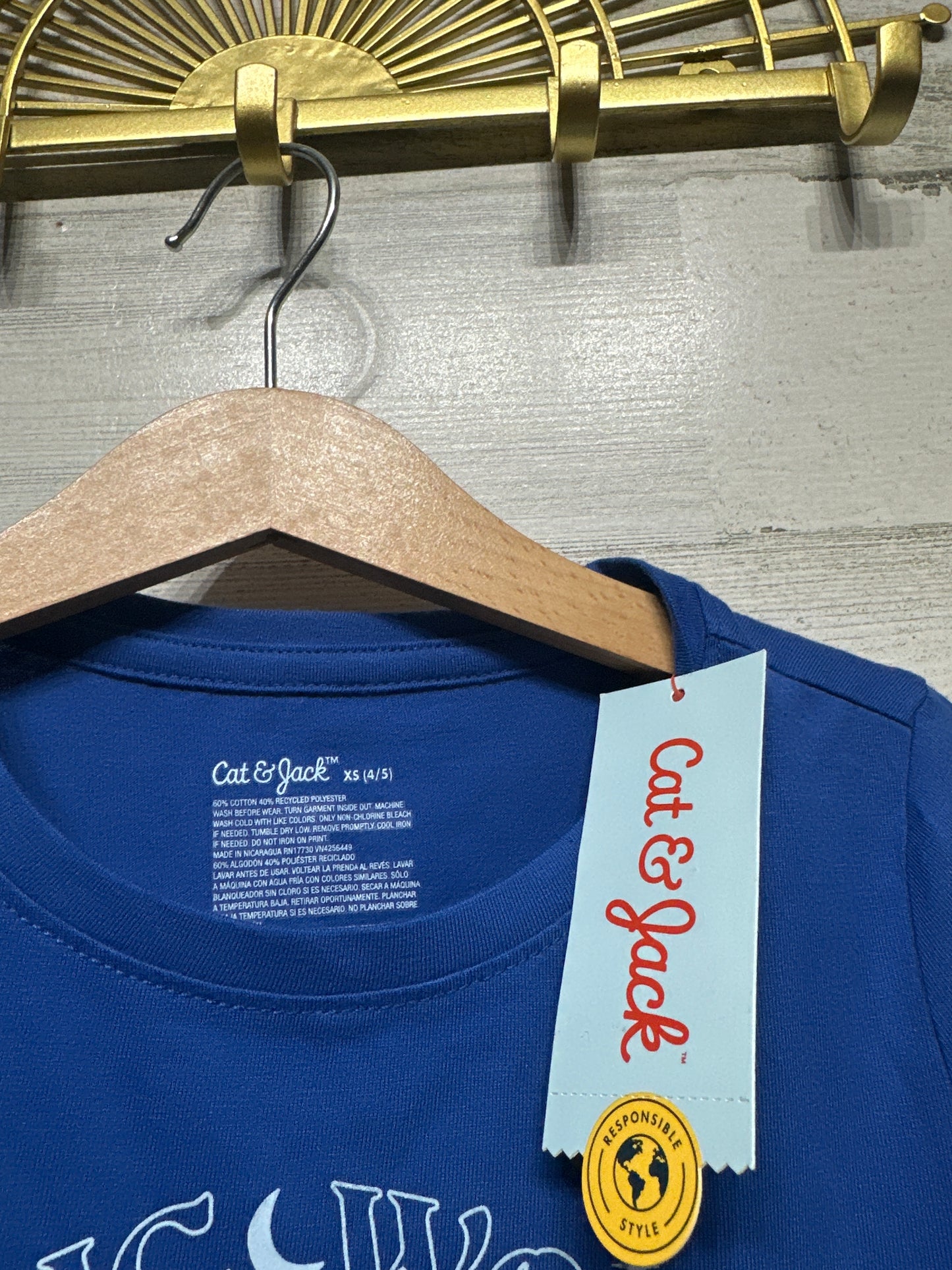 Cat & Jack Long Sleeve Shirt Boys XS 4-5 NWT