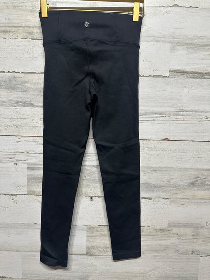 Girls Size 12 (Large) Athleta Girl Black Ribbed Compression Leggings - Very Good Used Condition