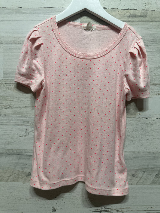 Girls Preowned Size 8-9 Medium Crewcuts Polka Dotted Shirt - Very Good Used Condition