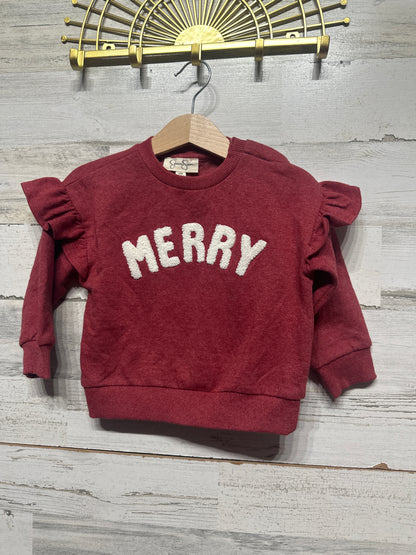 Girls Size 18m Jessica Simpson Merry Sweatshirt - Very Good Used Condition