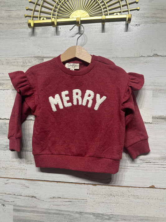 Girls Size 18m Jessica Simpson Merry Sweatshirt - Very Good Used Condition