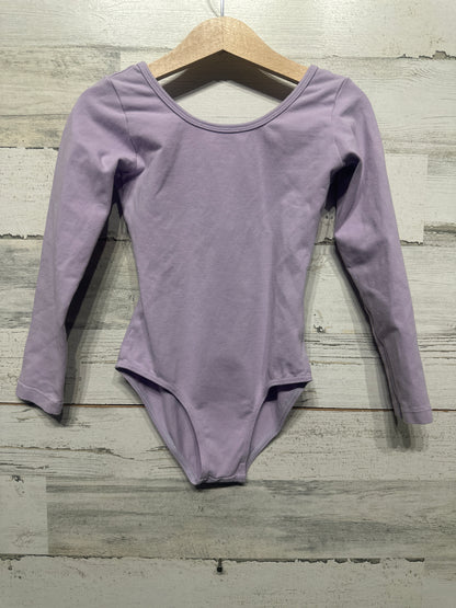 Dancewear - Lavender Long Sleeve Leotard - Fits Like 5/6 Years VGUC