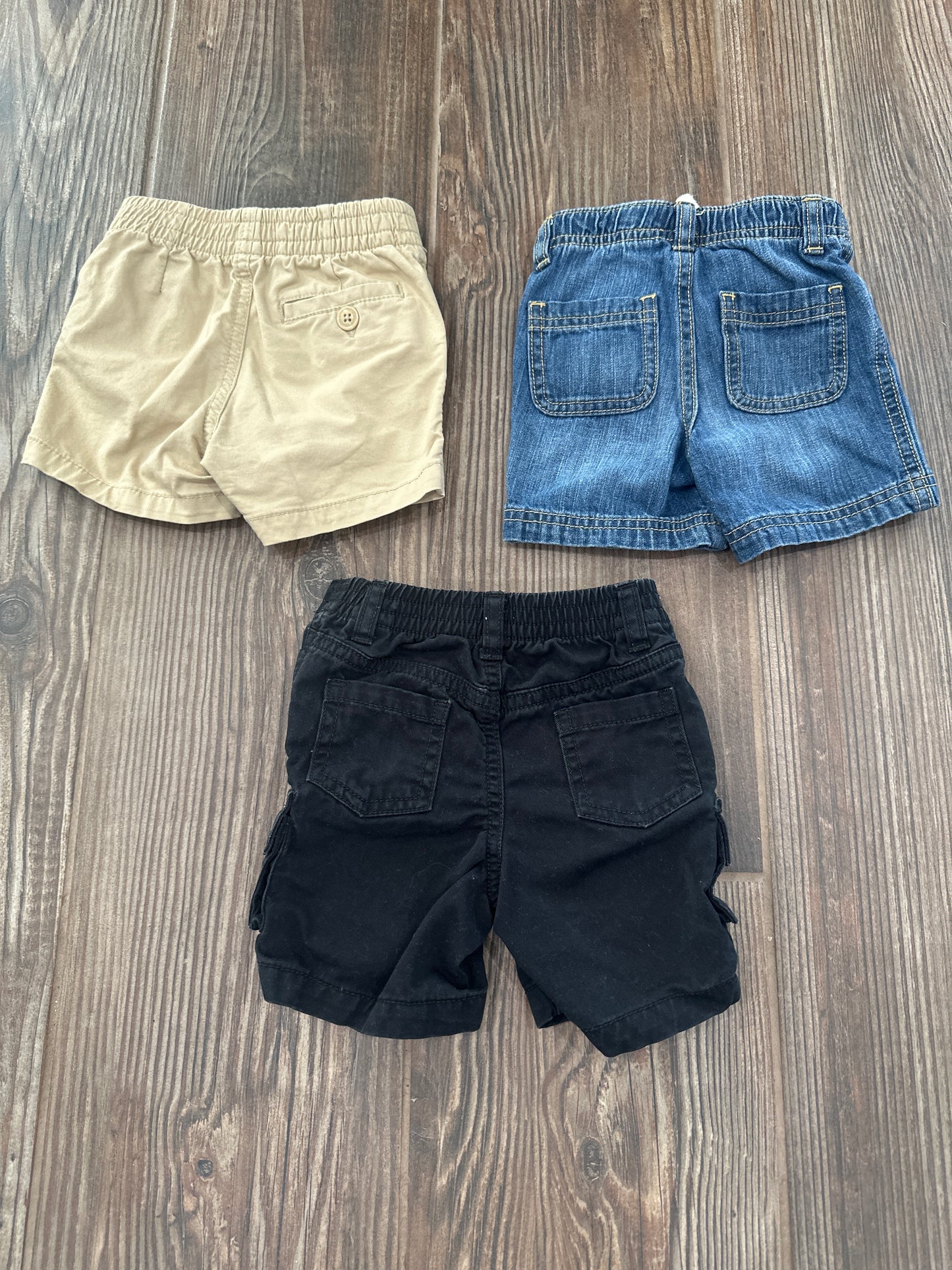 Boys Preowned Size 6-12m Shorts Lot (3 Pieces) - Very Good Used Condition