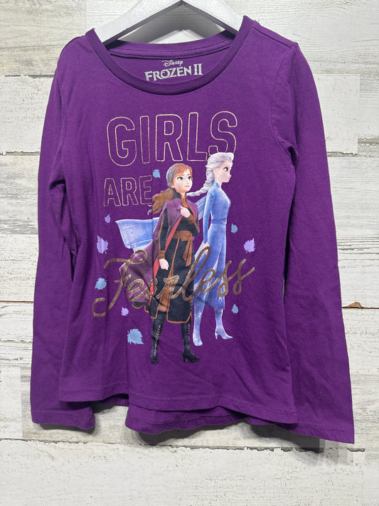 Girls Size 7-8 Medium Disney Frozen 2 ‘Girls Are Fearless’ Shirt - Good Used Condition