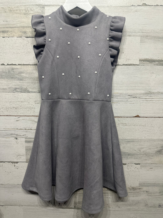 Girls Size 7 Ava & Yelly Grey Dress- Very Good Used Condition