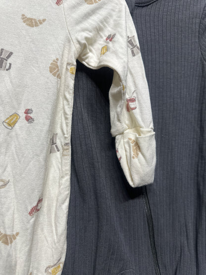 Bamboo Modern Moments Sleeper Lot - 3 Pieces - Size 0-3m - VGUC