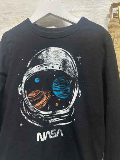 Boys Size Small (6-7) Gap Khaki Cargo Pull On Pants and Nasa Long Sleeve Shirt  - Very Good Used Condition