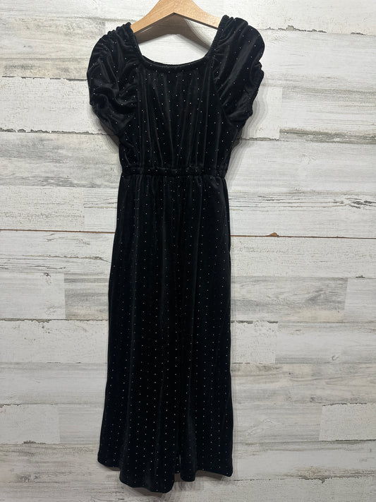 Tahari Girls Size 6 Black Velvet Jumpsuit NWT