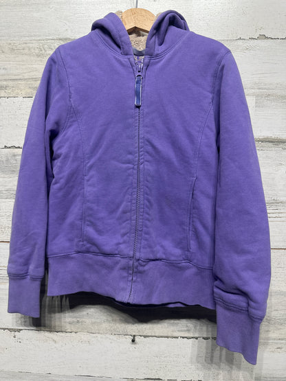 LL Bean Girls Size 8 Small Purple Fleece Lined Jacket VGUC