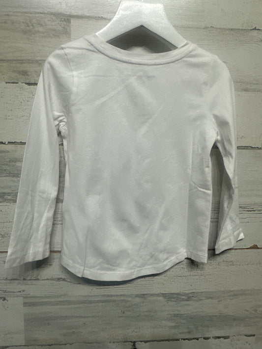 Girls Size 3t Amazon Essentials White Long Sleeve Shirt - Good Used Condition