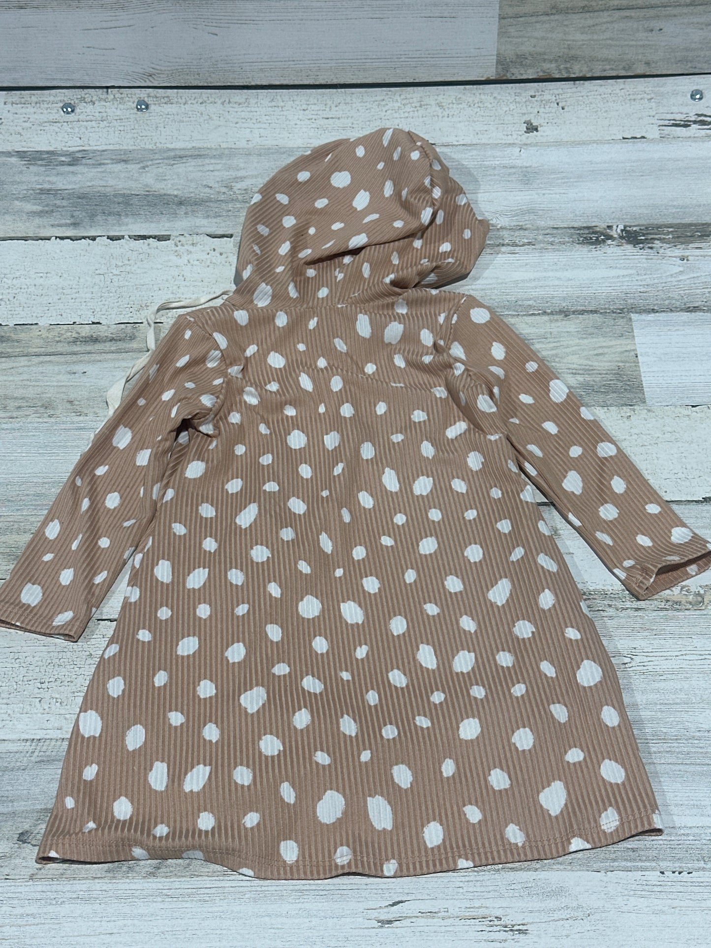 Perfect Peach Hooded Dress - Girls Size 4t - Very Good Used Condition