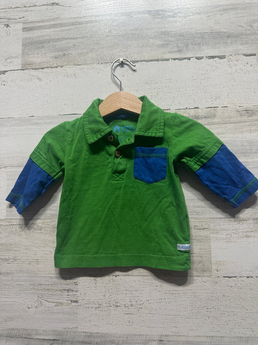 Boys Size 6-12m RuggedButts Polo Shirt - Very Good Used Condition