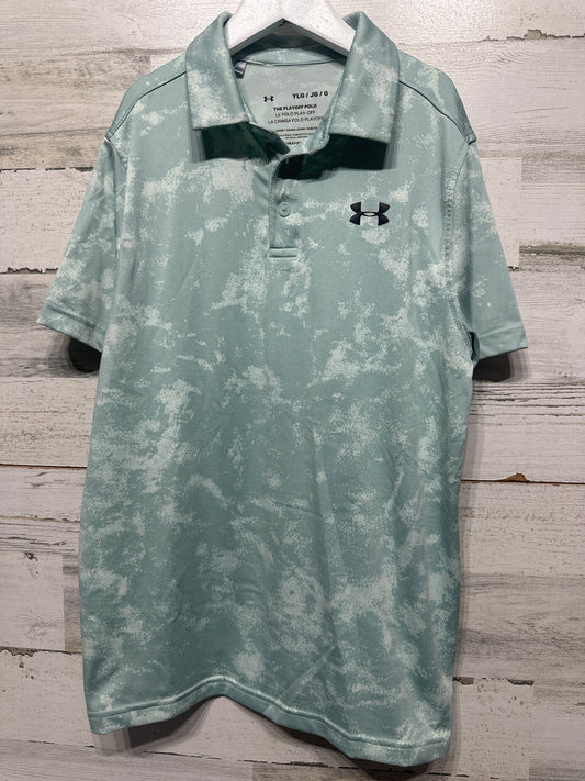 Boys Preowned Size Large Under Armour Loose Heat Gear The Playoff Polo Shirt - Very Good Used Condition