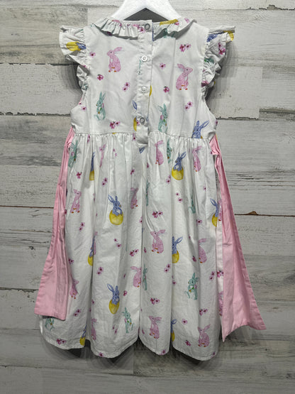 Girls Size 7 Nanducket Smocked Bunny Dress- Very Good Used Condition