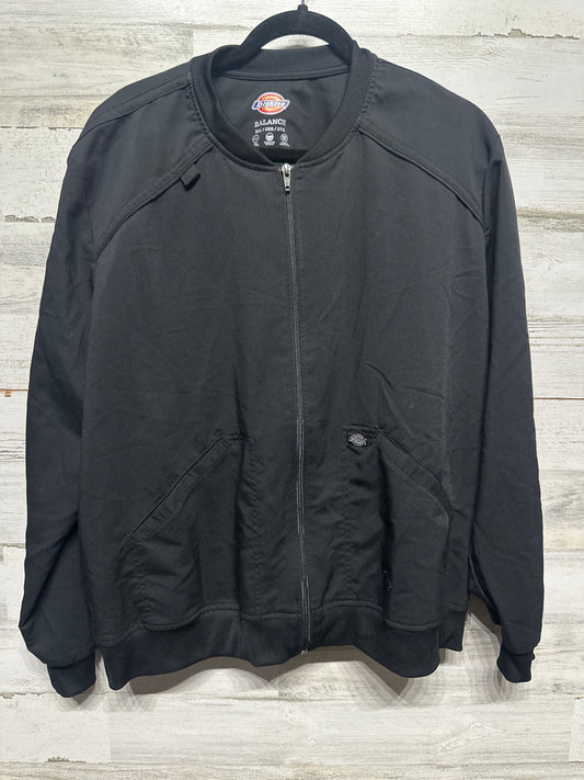 Women's Size 2XL Dickies Balance Black Zip Front Scrub Jacket - Very Good Used Condition