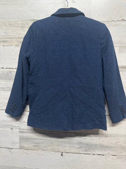Size 6 H&M Navy Blue Linen Jacket - Very Good Used Condition