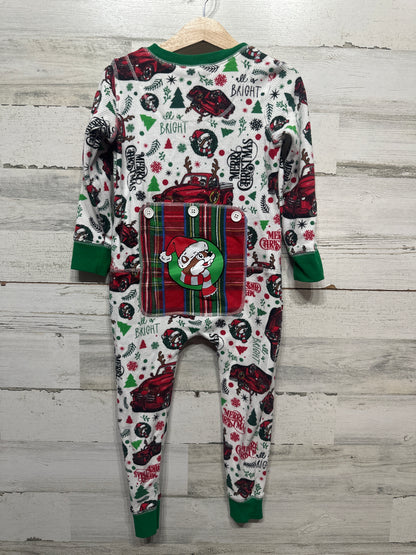 Boys Size 4t Buc-ee’s Holiday Zip Up Pajamas - Good Used Condition