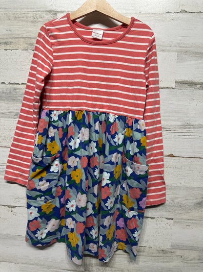 Hanna Andersson Stripe/Floral Dress - Girls Size 8 (130cm) - Good Used Condition