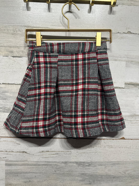 Girls Size Small (Fits like 5/6) Copper Key Plaid Skirt - Good Used Condition