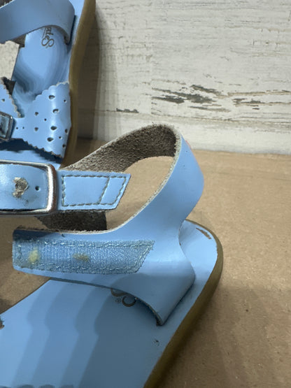 Size 11 Toddler Footmates Light Blue Velcro Sandals - Good Used Condition*