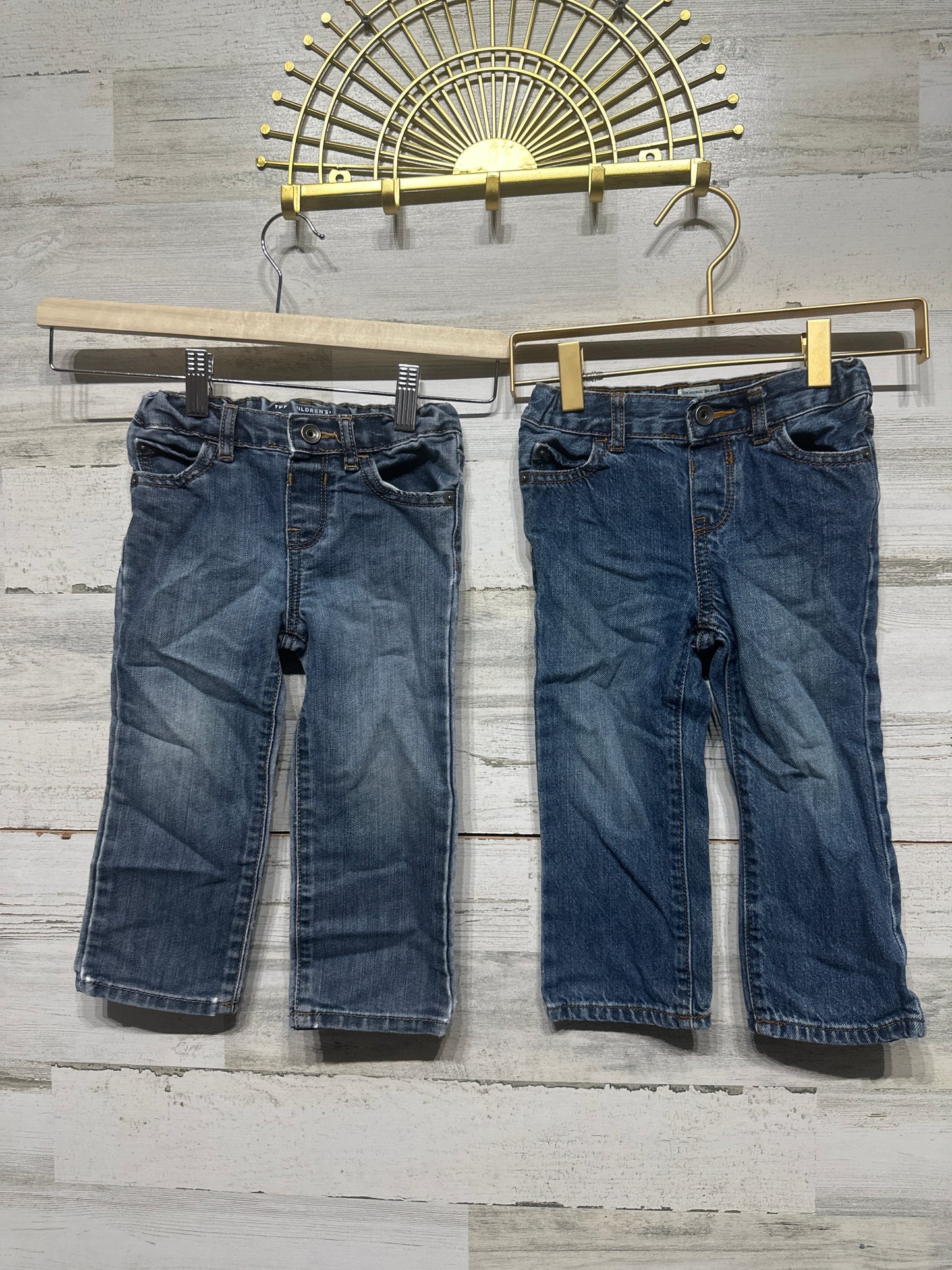 Boys Preowned Size 2t The Children’s Place Straight Jeans (2 pieces)- Good Used Condition