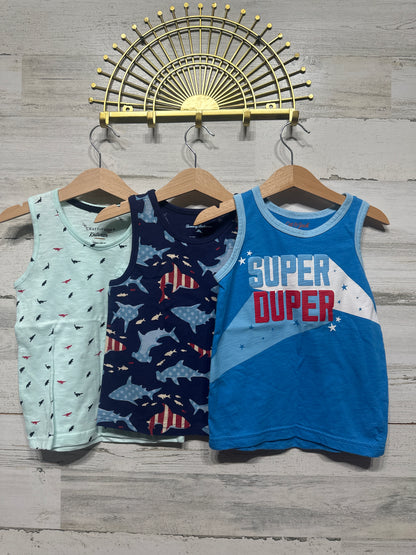 Boys Preowned Size 3-4 Sleeveless Shirt Lot - Good Used Condition