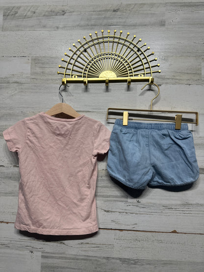 Minnie Mouse Shirt / Cat & Jack Shorts Girls 4T VGUC