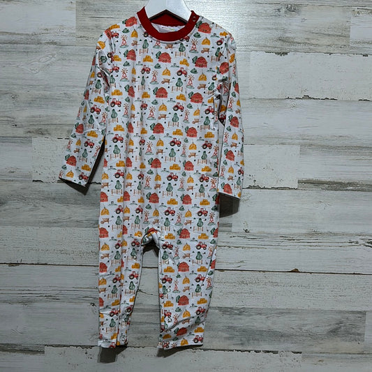 Boys Size 3 Jellybean by Smock Candy tractor/farm long romper - new with tags