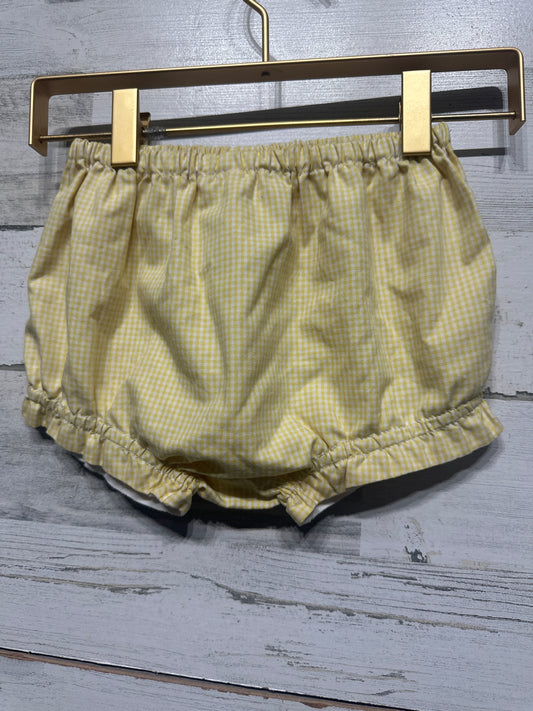 Girls Size 3t Yellow Plaid Bloomer Shorts - Good Used Condition