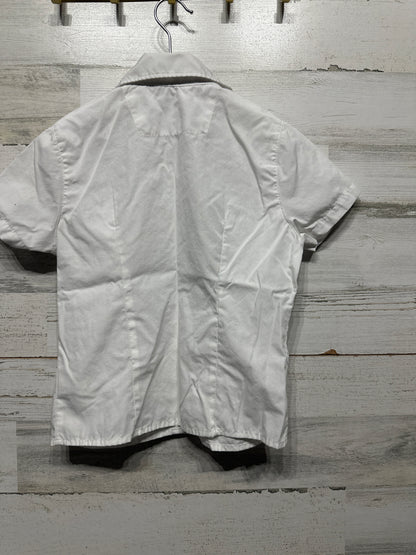 Girls Size 8 French Toast Whote Button Up Shirt - Good Used Condition