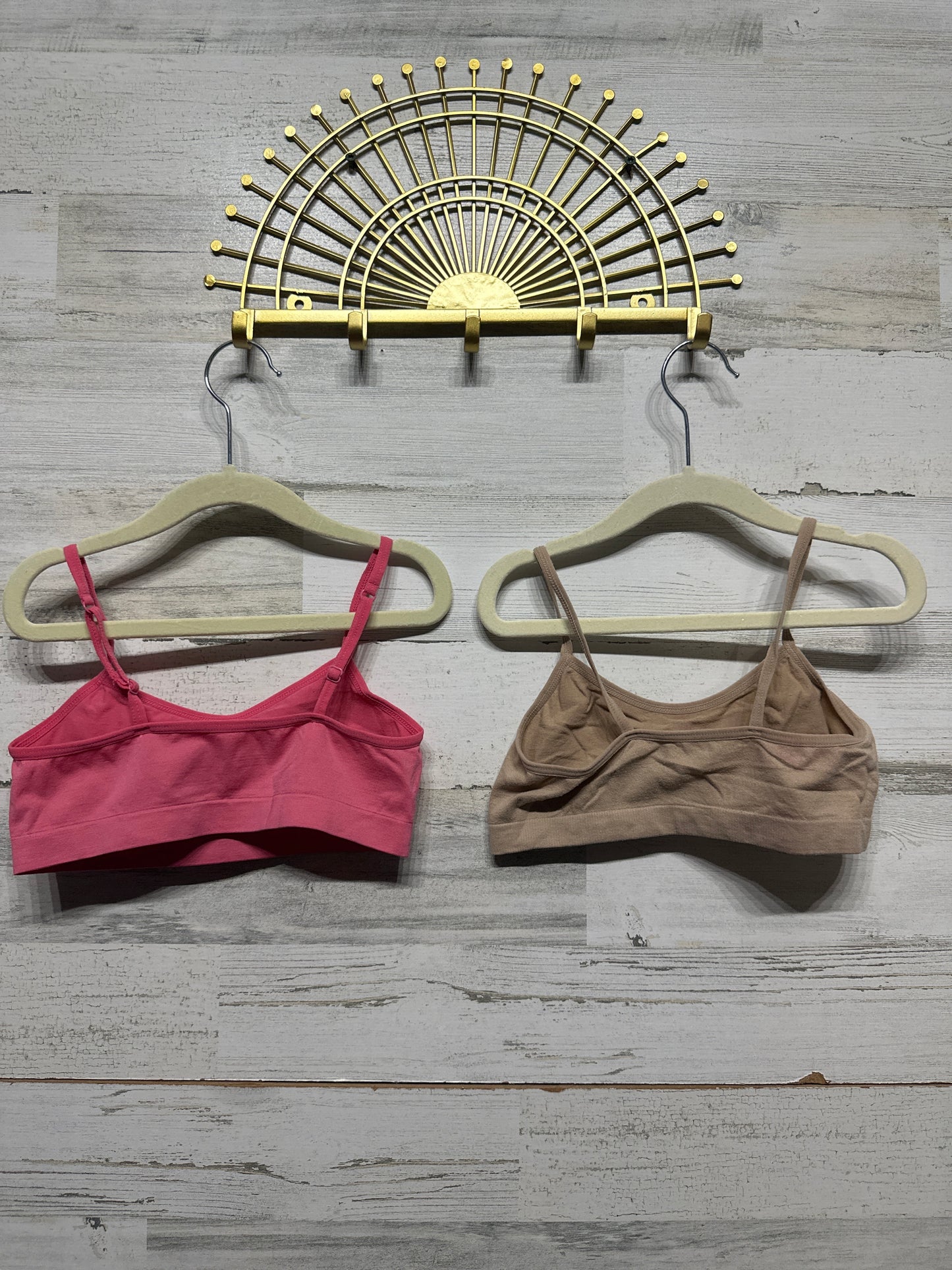 Sports / Dance Bras - Pink and Beige - Girls Size 32/M - Very Good Used Condition
