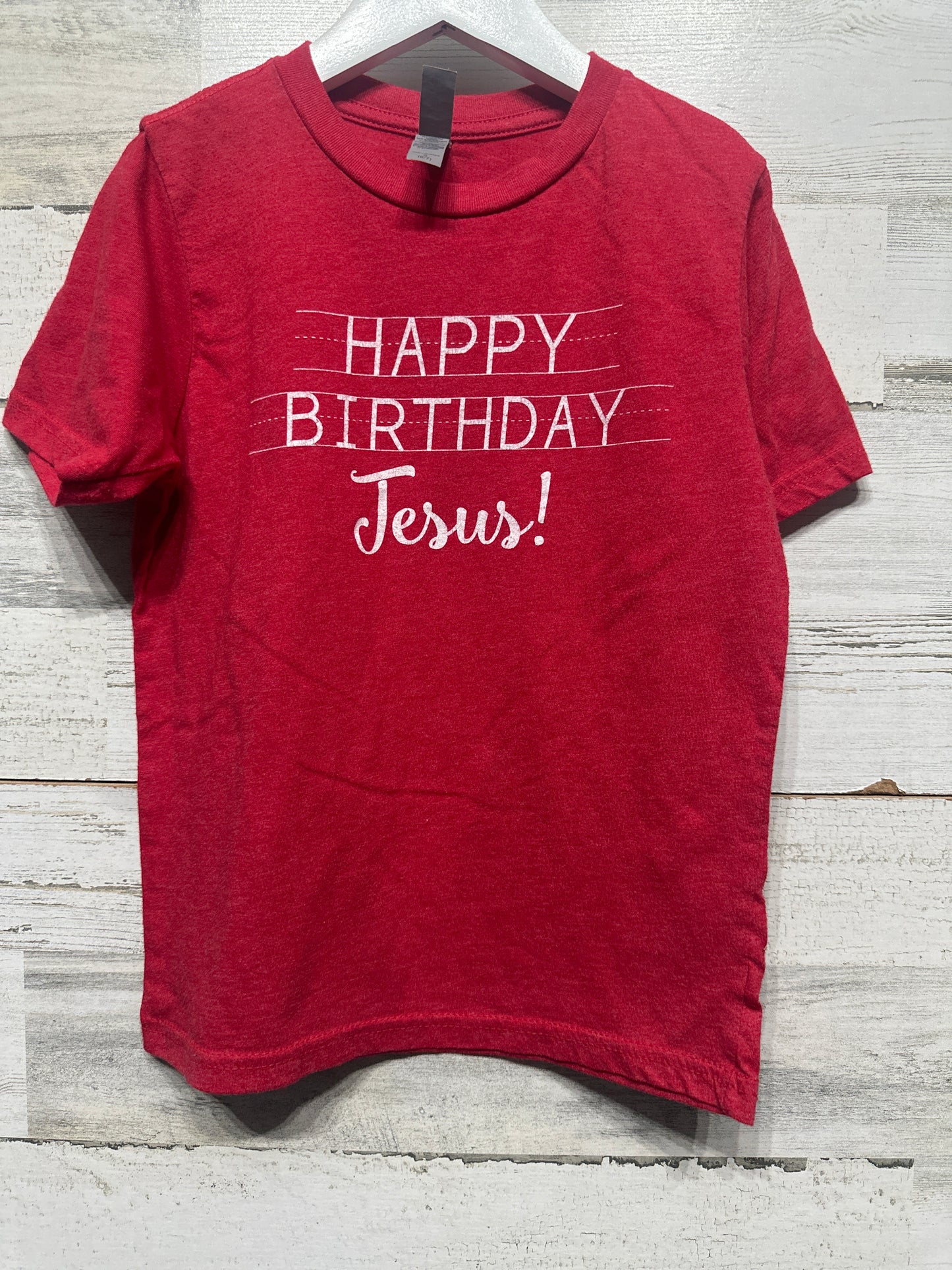 Size 6-7 Small Happy Birthday Jesus T-Shirt - Very Good Used Condition