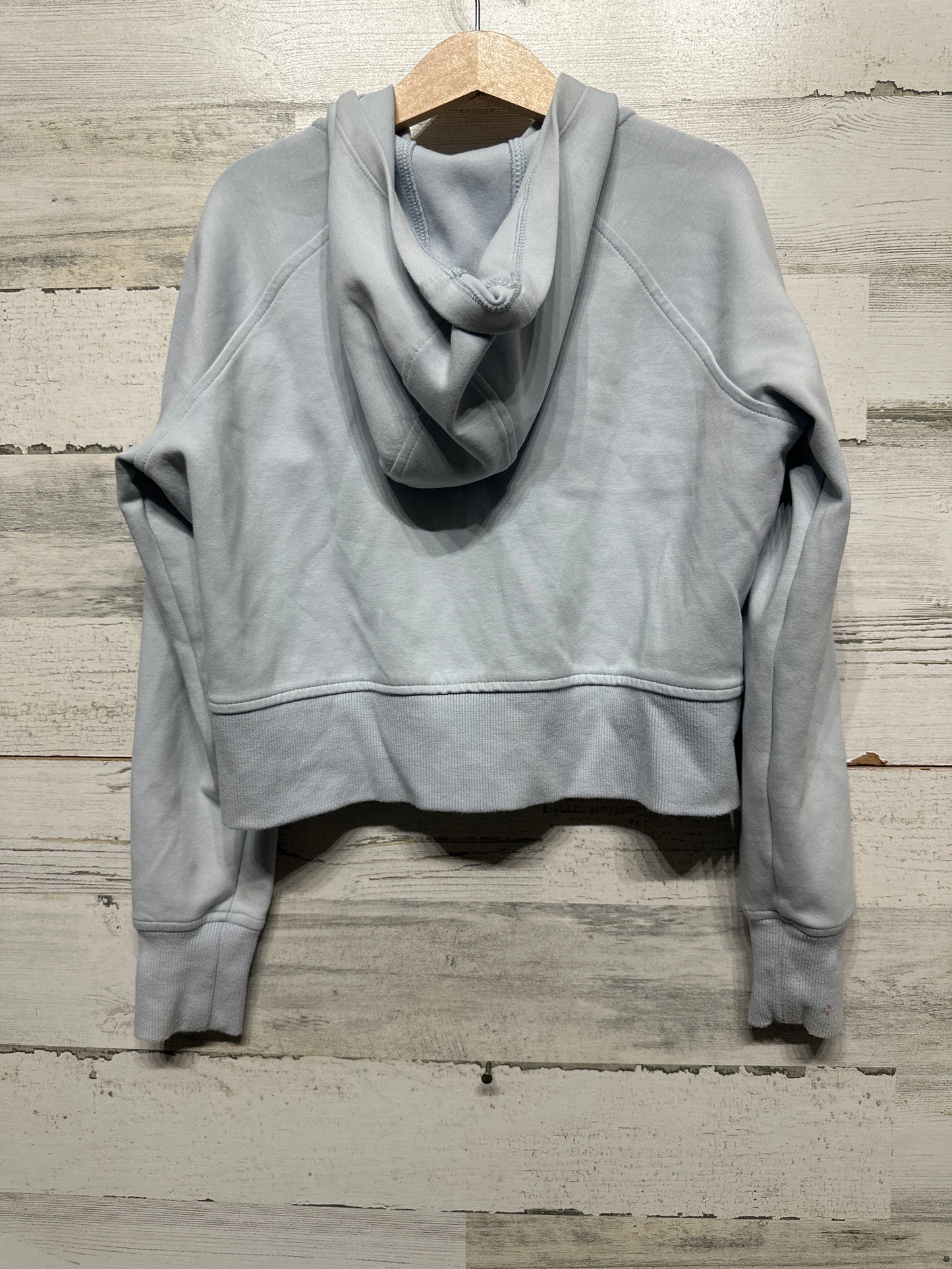 Girls Size 8 / Medium Old Navy Active Cropped Light Blue Hooded Jacket - Play Condition*