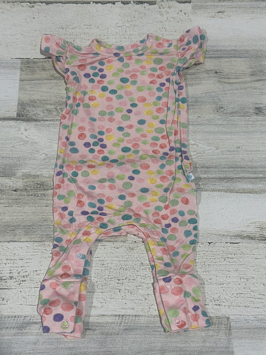 Bamboo Posh Peanut Ruffle Romper - Girls Size 0-3m - Very Good Used Condition