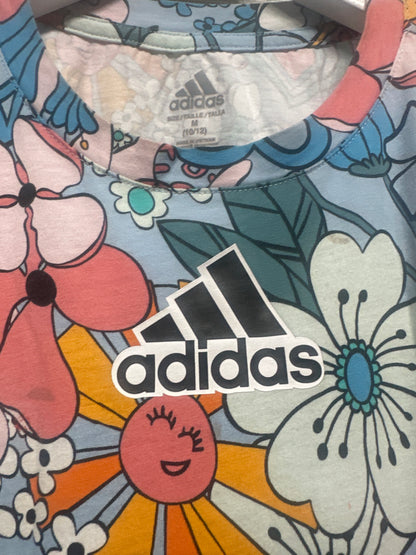 Size 10/12 Medium Adidas Floral Shirt - Play Condition