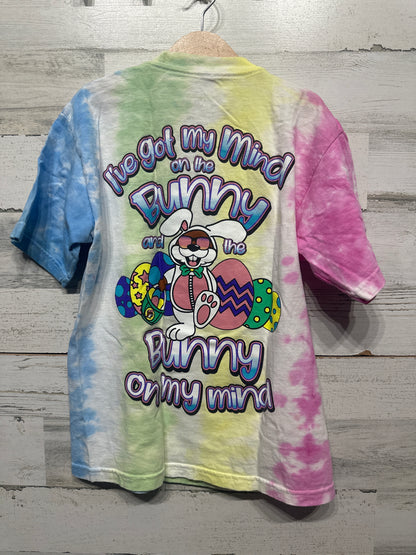 Preowned Size Youth Medium Buc-ee’s  Easter Tie Dye Shirt - Good Used Condition