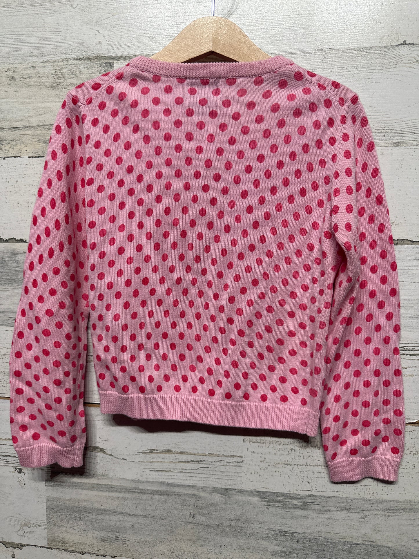 Mini Boden Cotton Pink Polka Dot Cardigan - Girls Size 5-6 - Very Good Used Condition