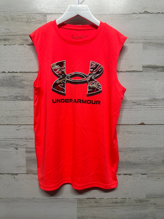 Boys Size Medium (10/12) Loose Under Armour Sleeveless Shirt - Very Good Used Condition
