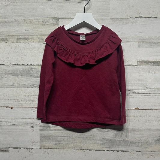 Girls Size 5t Carter's Maroon Long Sleeve Shirt - Very Good Used Condition