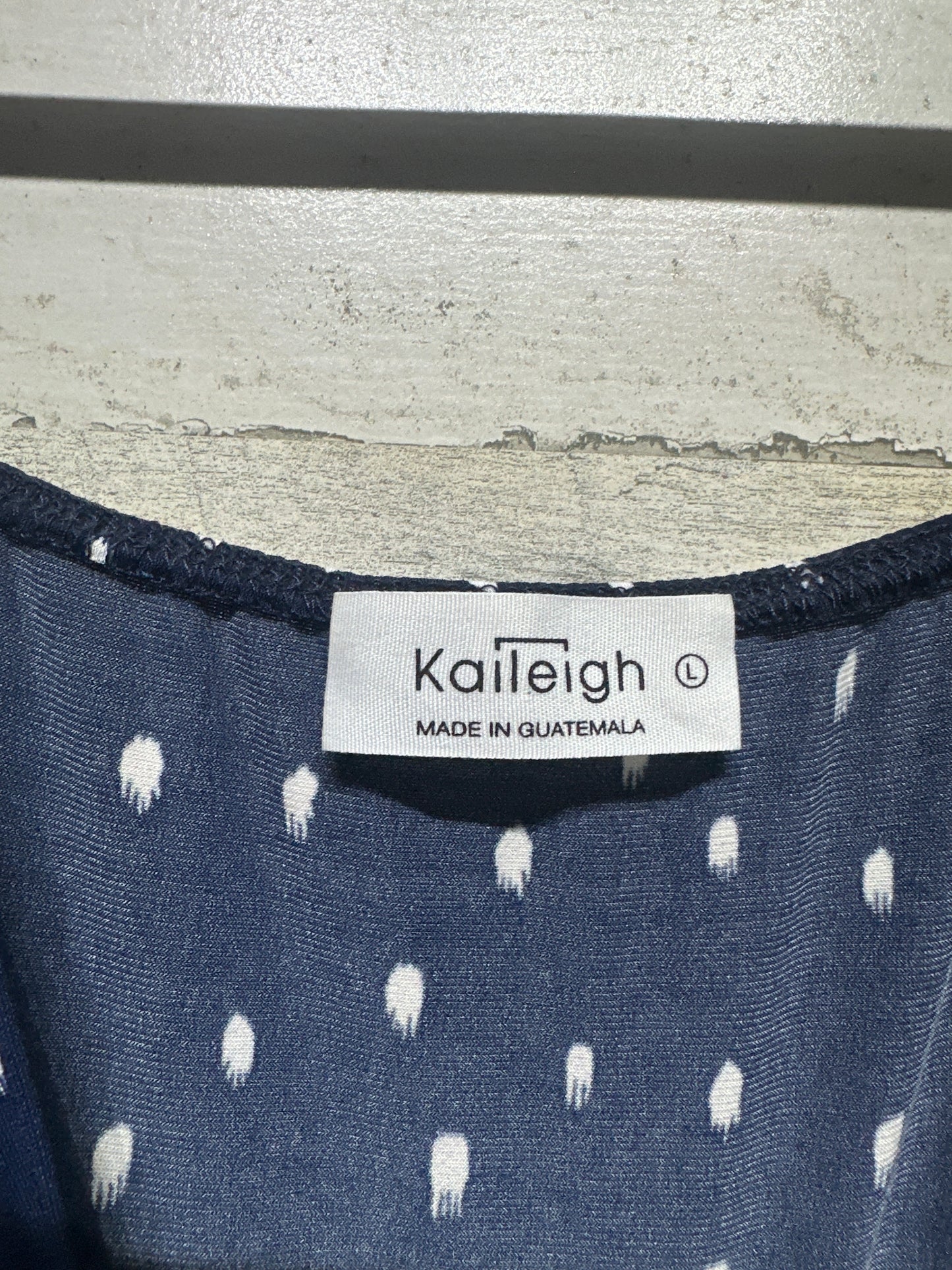 Women's Size Large Kaileigh Navy Dotted Jumpsuit - Very Good Used Condition