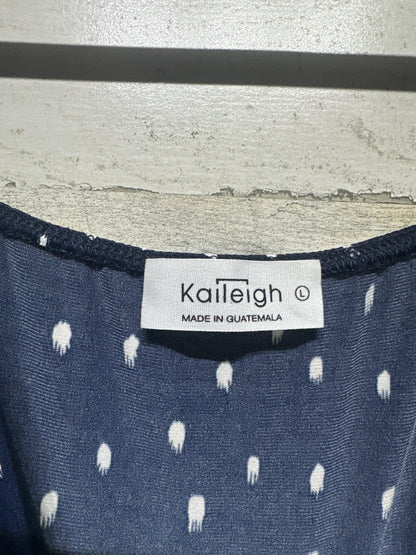 Women's Size Large Kaileigh Navy Dotted Jumpsuit - Very Good Used Condition