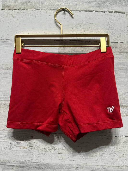 Women’s Size Small Varsity Brand Red Cheer / Dance Shorts - Very Good Used Condition