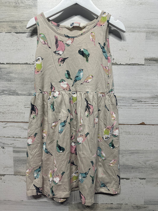 Girls Preowned Size 6-8 H&M Bird Dress - Good Used Condition