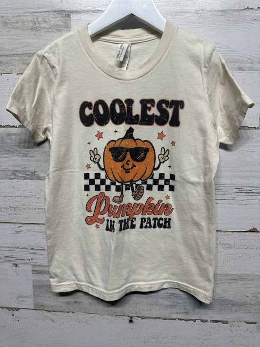 Size Small (6-8) Coolest Pumpkin in The Patch T-Shirt - Very Good Used Condition